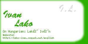 ivan lako business card